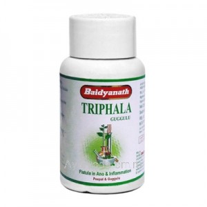 Трифала Гуггул, 80 таблеток, Бадьянатх (Triphala guggulu Baidyanath) Очищение и омоложение