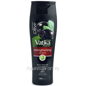 Шампунь УКРЕПЛЕНИЕ для тусклых и ослабленных волос, Дабур Ватика ИСПАНСКАЯ ОЛИВКА 200 мл SPANISH OLIVE Strengthening Shampoo Dabur Vatika