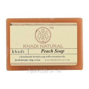 Аюрведическое мыло с Персиком 125 г. Кхади (Peach Soap Khadi) Индия