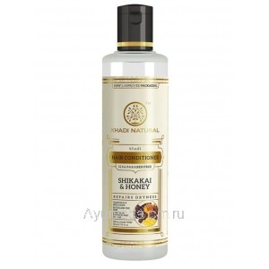 Кондиционер для волос Шикакай и Мед Кхади Hair Conditioner Shikakai & Honey Khadi 210мл 