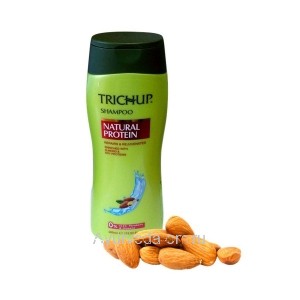 Шампунь Тричуп с Протеином 200 мл. (TRICHUP Shampoo Natural Protein) VASU Индия